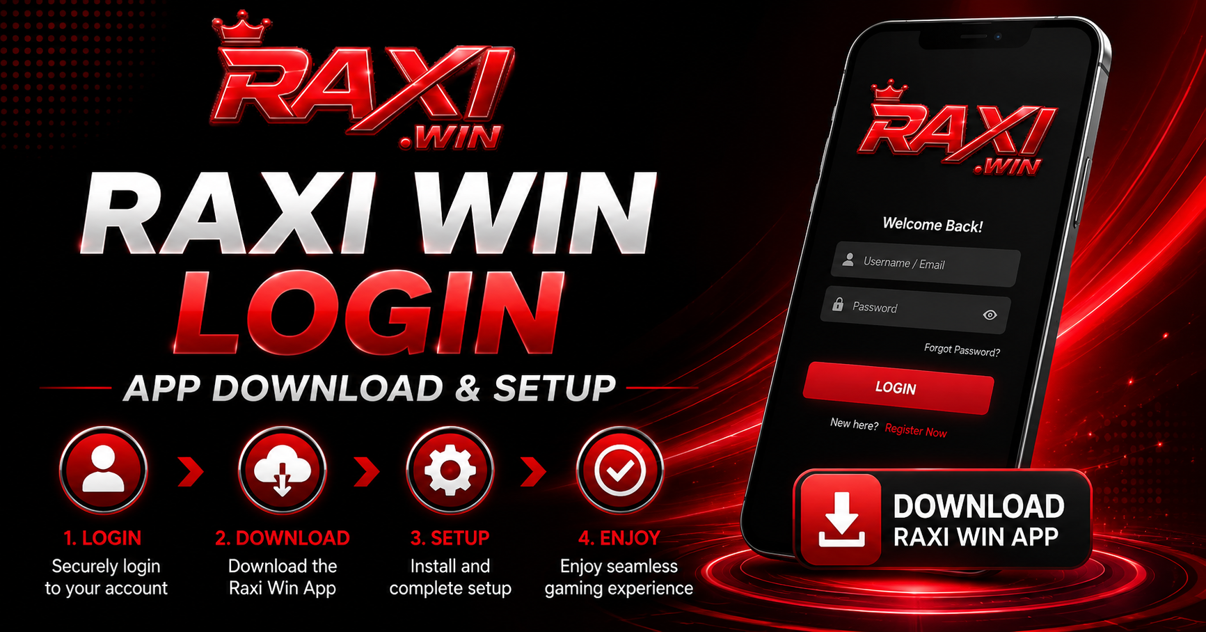 Raxi win login App Download & Setup